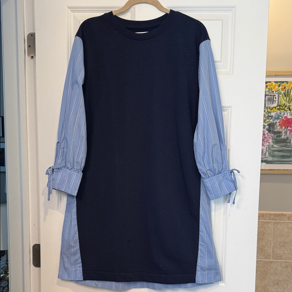 Free Assembly Sweatshirt/Oxford Long Sleeve Dress - Picture 1 of 5